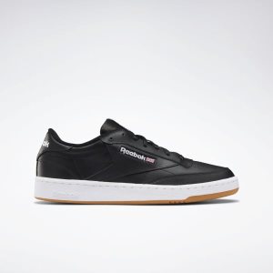 Adidasy Damskie Reebok Club C 85 Czarne/Białe PL 02ZBKQY